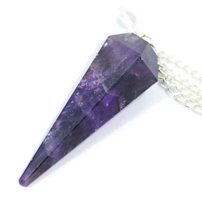 Amethyst Faceted Cone Pendulum - The Psychic Tree