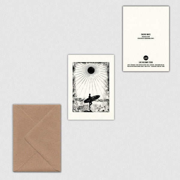 Chasing Waves Greeting Card - Luke Holcombe Studio