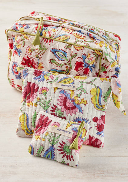 Shvanthi Block Print Pouch - Namaste