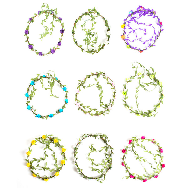 Leaf & Flower Crown - Assorted Colours