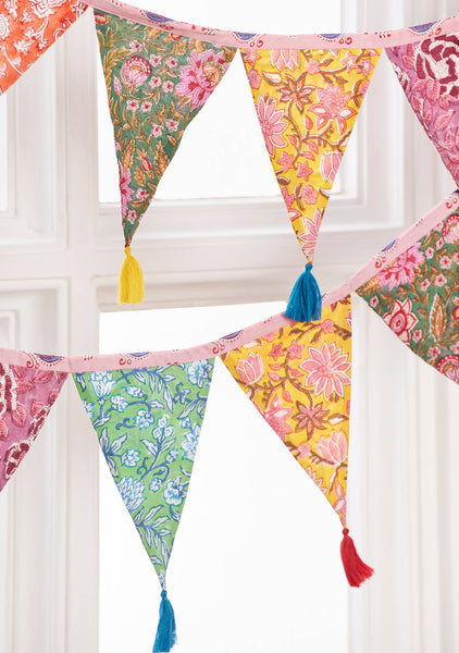 Block Print Bunting with Tassels