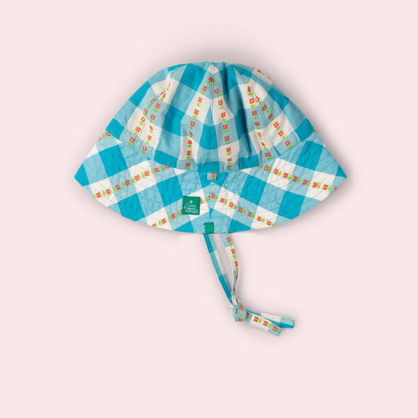 Blue Flowers Reversible Sunhat - 3-5 Years - Little Green Radicals