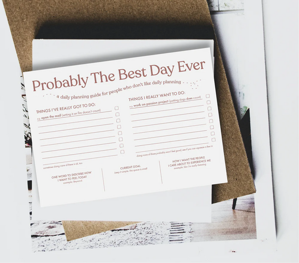 Probably The Best Day Ever Notepad - If Lost Start Here