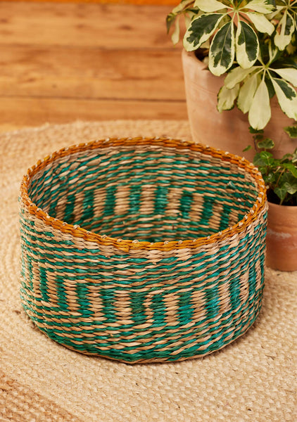 Large Stripe Seagrass Basket