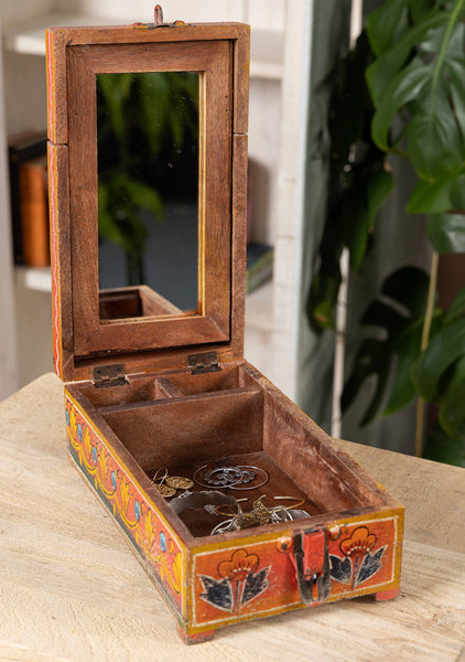 Vintage Wooden Mirror Box