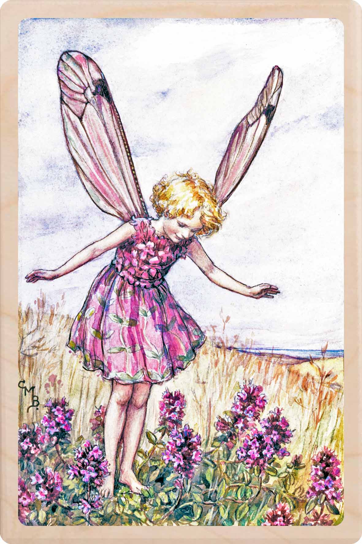 Wild Thyme Fairy Wooden Postcard