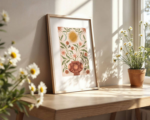 Spring Sunrise Vase A5 Print - Summer Moon Studio