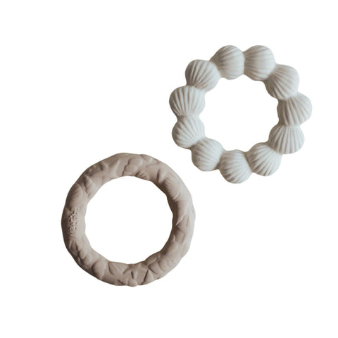 Shell and Ocean Teether Ring 2-Pack - Natruba