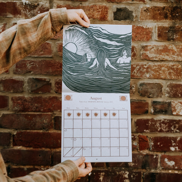 Wild Women Linocut 2027 Wall Calendar - Prints by the Bay