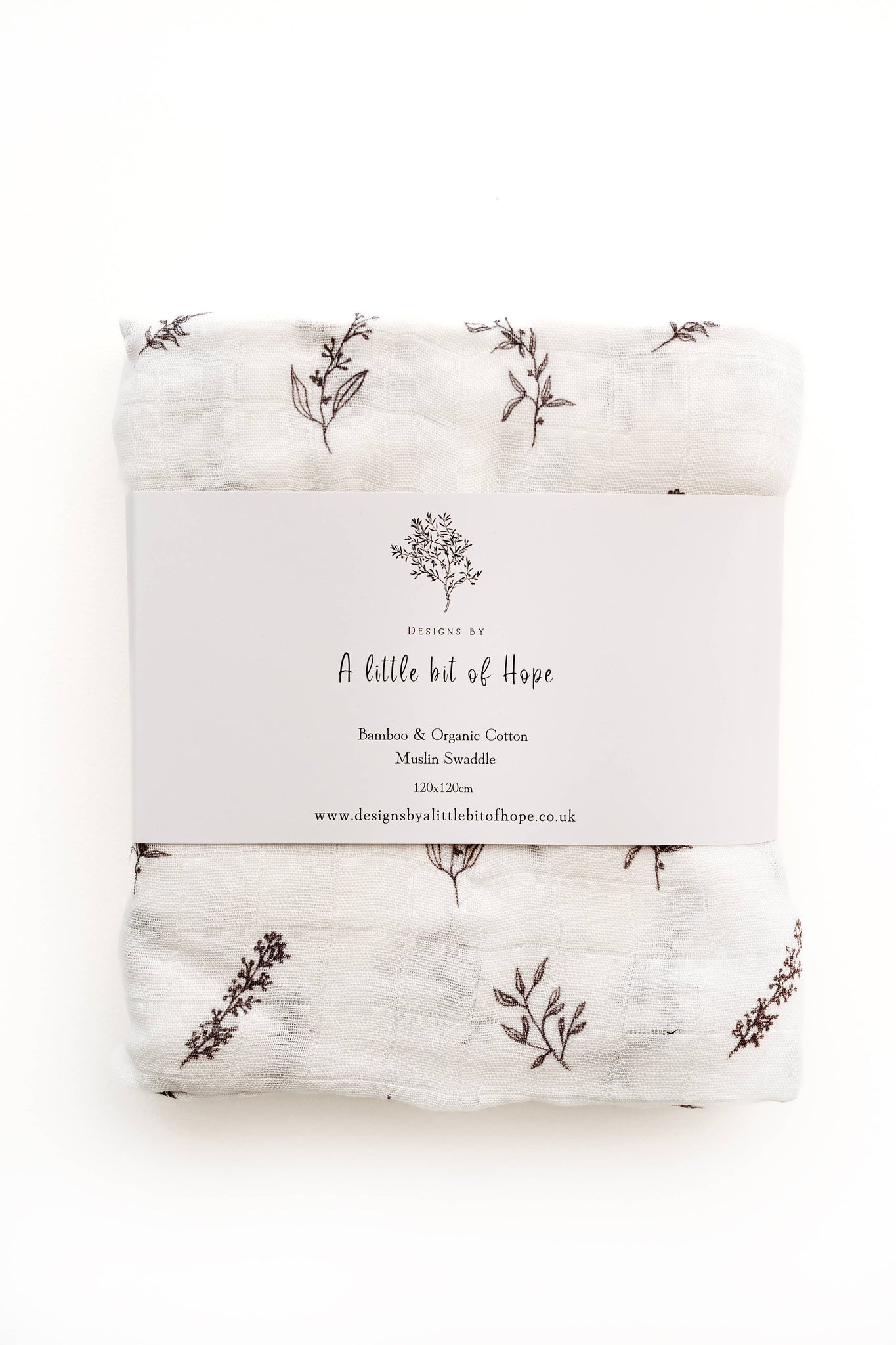 Pack of baby blankets with floral pattern and 'Designs by A little bit of Hope' branding on a white background