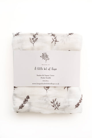 Pack of baby blankets with floral pattern and 'Designs by A little bit of Hope' branding on a white background