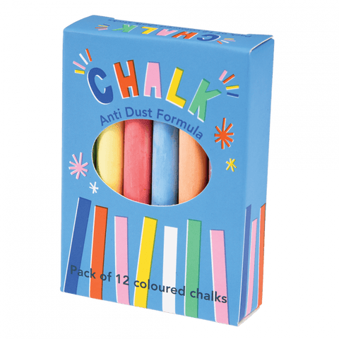 Coloured Chalk Sticks (Box Of 12) - Rex London