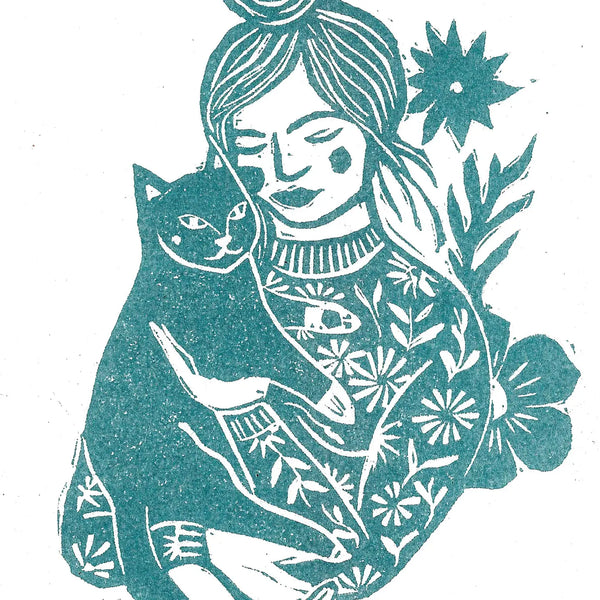Kitty Riso Print - Prints by the Bay