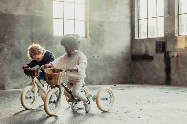 Vintage Green 2 In 1 Balance Bike/Trike - Trybike