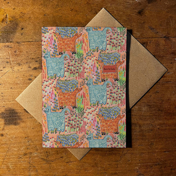 Born To Frolic A6 Greeting Card - Rebecca Joy Ltd