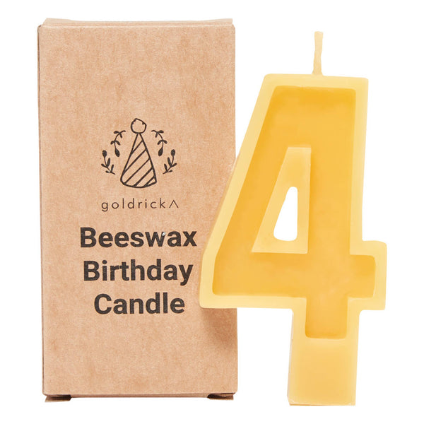 Handmade Beeswax Number Candle - Goldrick Natural Living