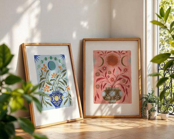 Moonflower Vase A5 Print - Summer Moon Studio