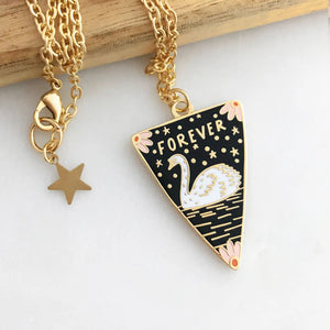 Forever Enamel Necklace - Gold Plated - Bonbi Forest