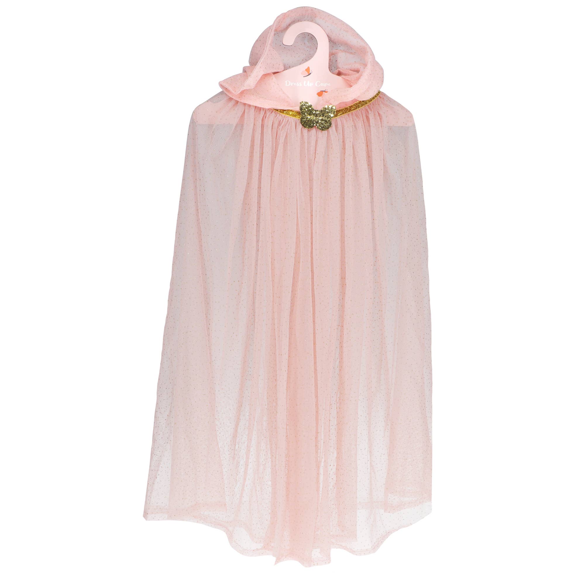 Light pink dressing up cape on a white background