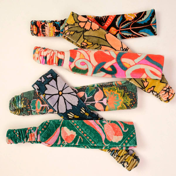 Daisy Velvet Headband - Handker Bandanas