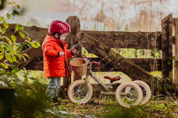 Vintage Green 2 In 1 Balance Bike/Trike - Trybike
