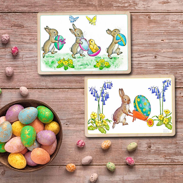 Bunny's Easter Egg Wooden Postcard - Molly Brett