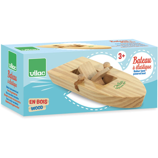 Rubber Band Powered Boat - Fun STEM & Physics Toy - Vilac