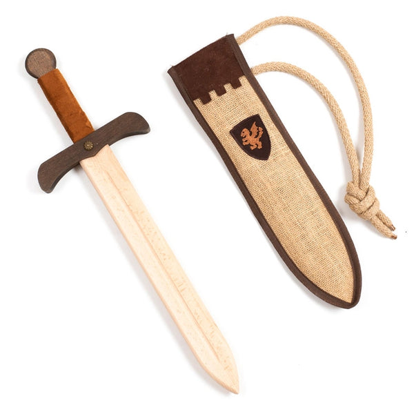 Natural Wooden Sword with Sheath and Belt - Rustik