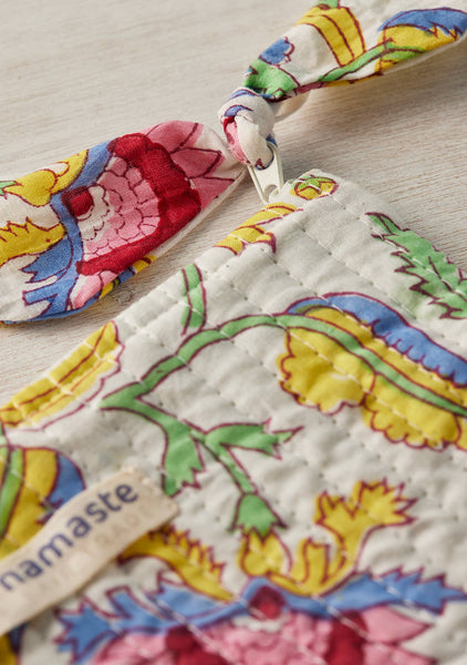 Shvanthi Block Print Pouch - Namaste