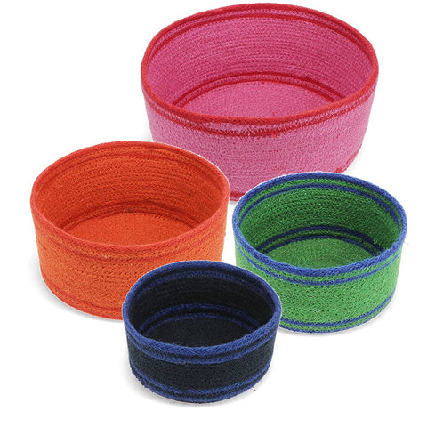 Large Pink Woven Jute Storage Basket - Rex London
