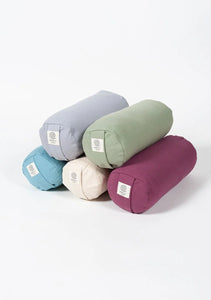 Olive Leaf Mini Organic Cotton Kapoc Yoga Bolster - Ekotex Yoga