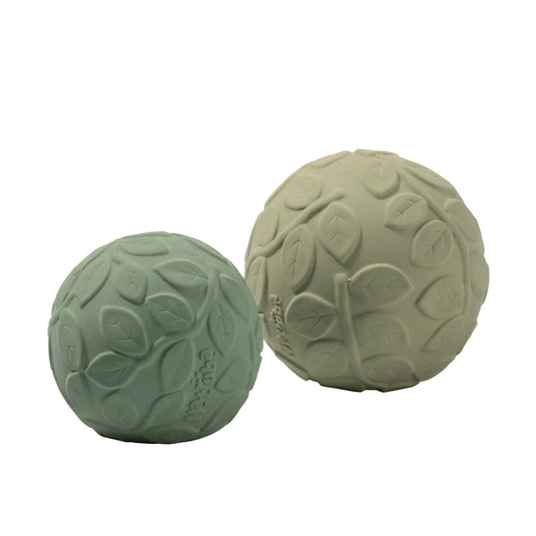 Green Leaf Natural Rubber Sensory Ball Set - Natruba