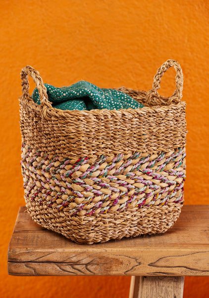 Large square basket - Namaste