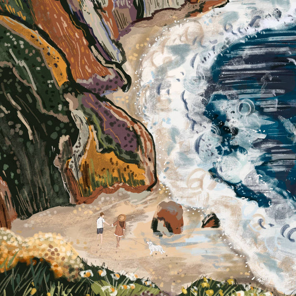 A Walk Along The Sands Greeting Card - Where The Wildlings Roam