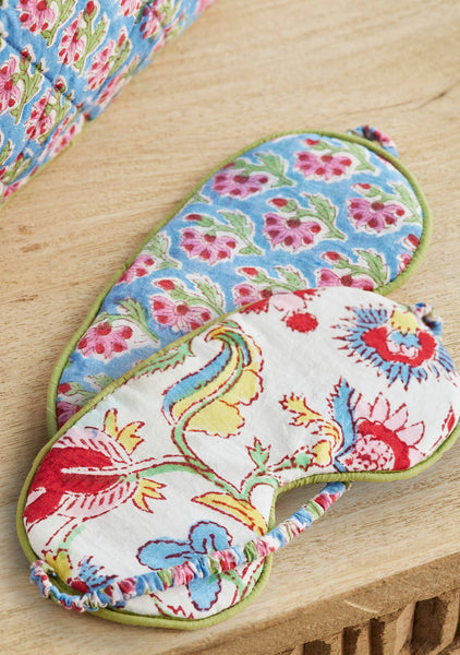 Taruni Shvanthi Reversible Block Print Eye Mask - Namaste