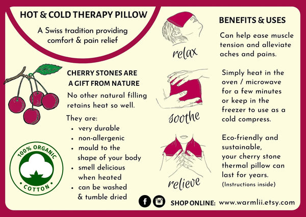 Cherry Stone Thermal Pillows - Warmlii