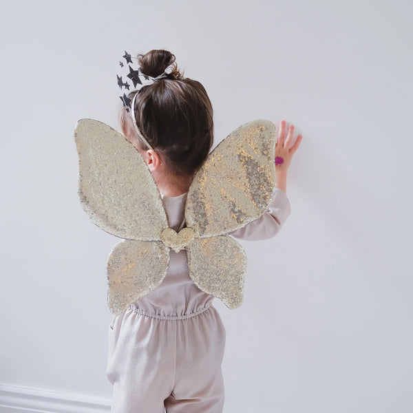 Gold Sparkle Sequin Wings - Mimi & Lula