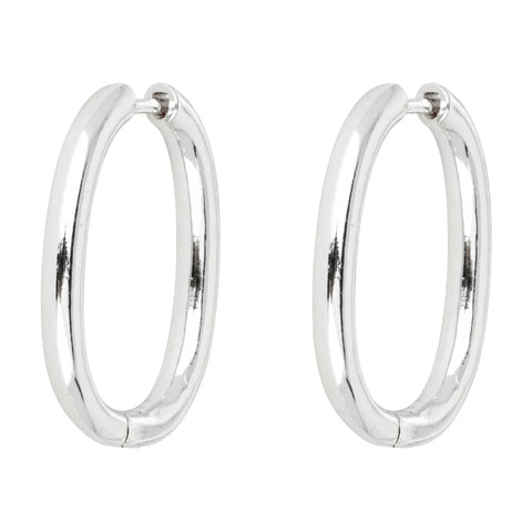 Gaby Silver Hoop Earrings - Ashiana London