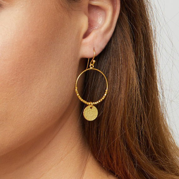 Dominique Mini Gold Hoop Earrings - Ashiana London