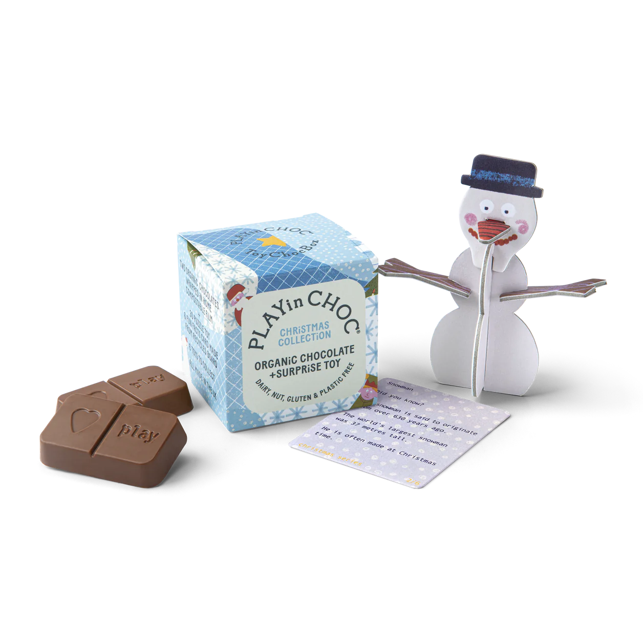 Christmas Collection Organic Chocolate & Surprise Toy - PLAYin CHOC