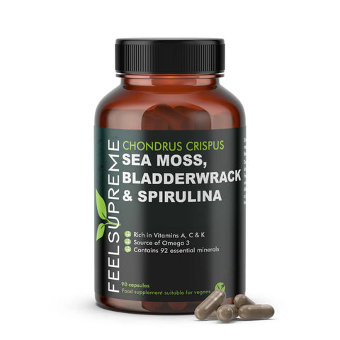 Sea Moss, Bladderwrack and Spirulina Capsules - Feel Supreme