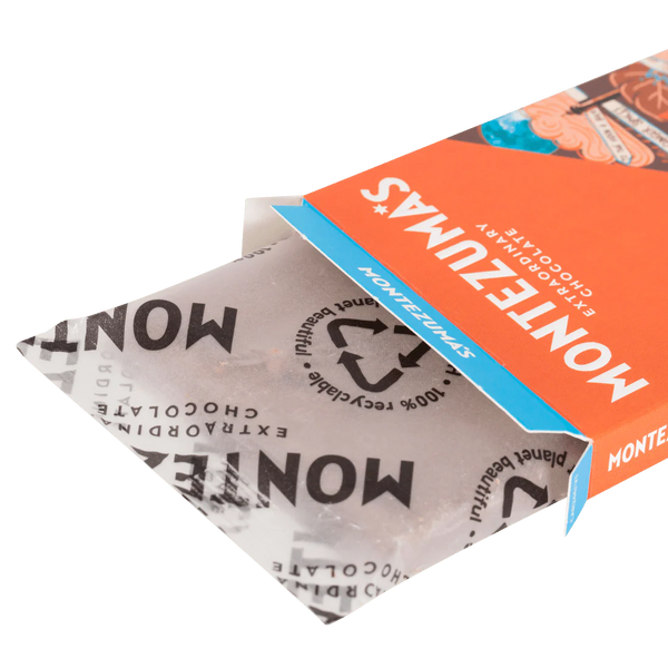 Montezuma's chocolate packaging with a white background