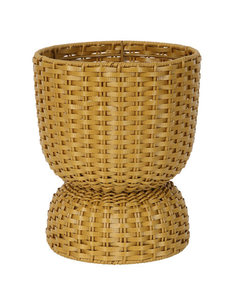 Yellow Ochre Twist Small Plant Basket - Handed By