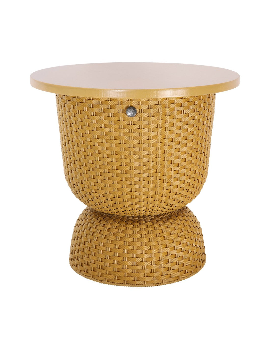 Ochre Yellow Twist Table Basket - Handed By