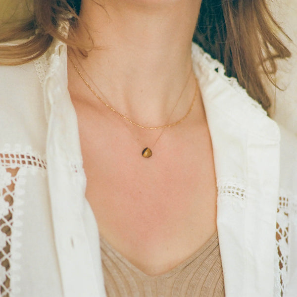 Tiger's Eye Fine Cord Necklace - Wanderlust Life