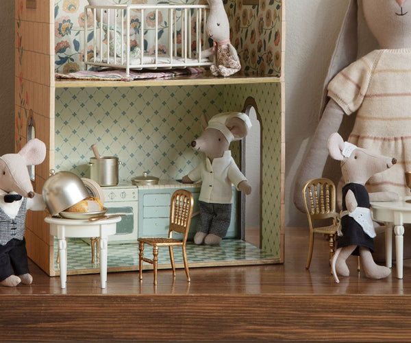 Dollshouse Furniture including Gold Chair for Mouse -  Maileg