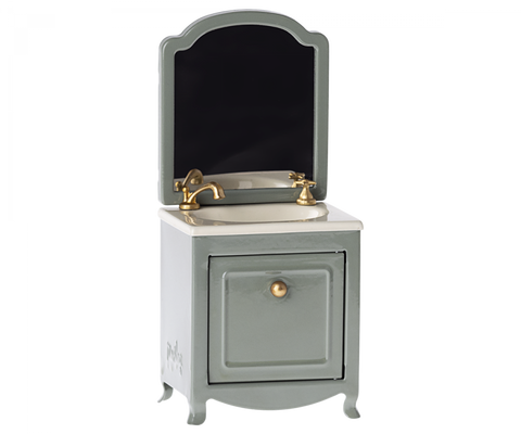 Dark Mint Sink Dresser with Mirror, Mouse -  Maileg