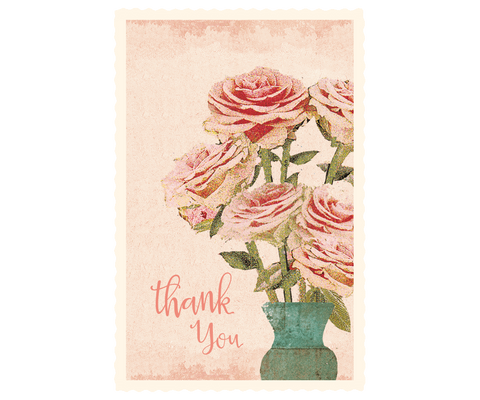 Floral 'Thank You' Card, Small - Maileg