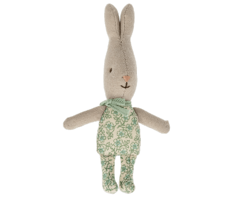 Green Rabbit, MY, Little Soft Toy Bunny - Maileg