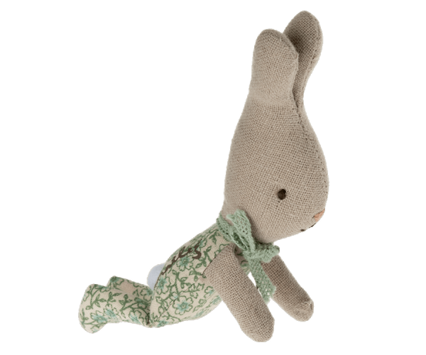 Green Rabbit, MY, Little Soft Toy Bunny - Maileg